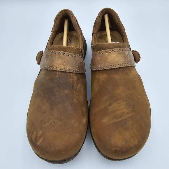 Clarks Collection Roseville Dot Loafers, Dark Tan Combination, Leather, 8M - Picture 4 of 16